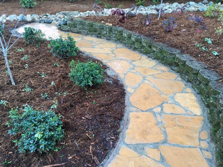 Flagstone Courtyard Installation